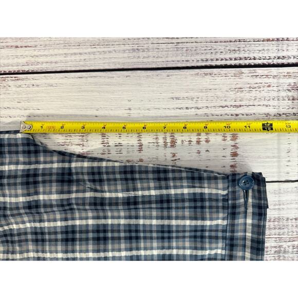 Men's Blue Plaid Shorts - Picture 8 of 8